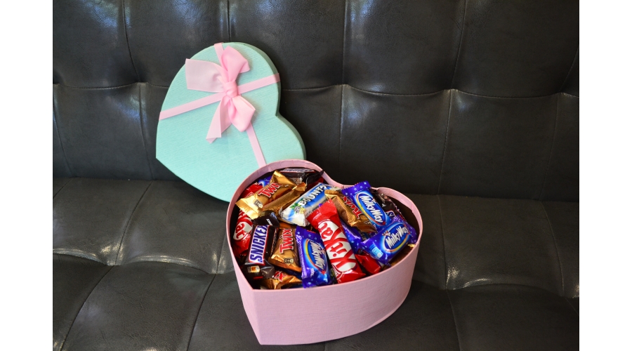 Подарочное сердце с конфетами